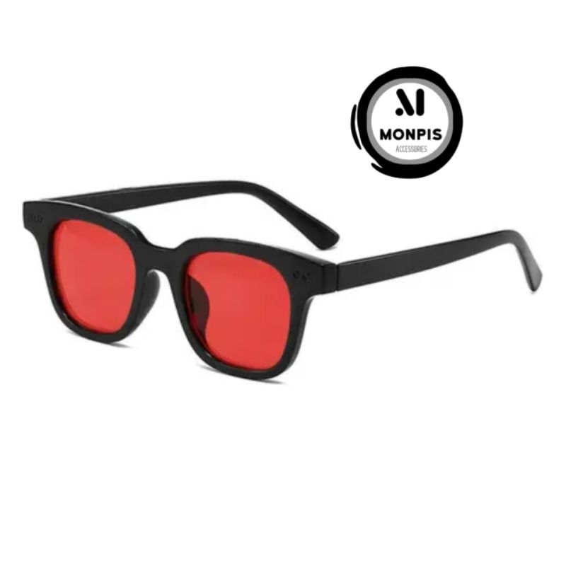 Kacamata merah Kacamata lensa merah Kacamata cewek cowok Kacamata pria wanita Kacamata kekinian kaca