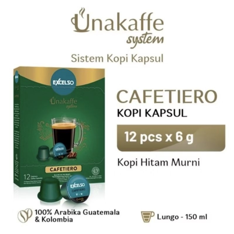 

Excelso Cafetiero Unakaffe Kopi Kapsul 12pc x6gram