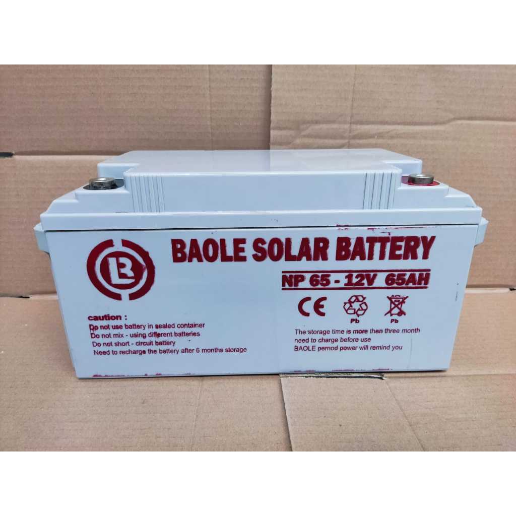 BAOLE 12V 65 ah VRLA Battery ,aki kering