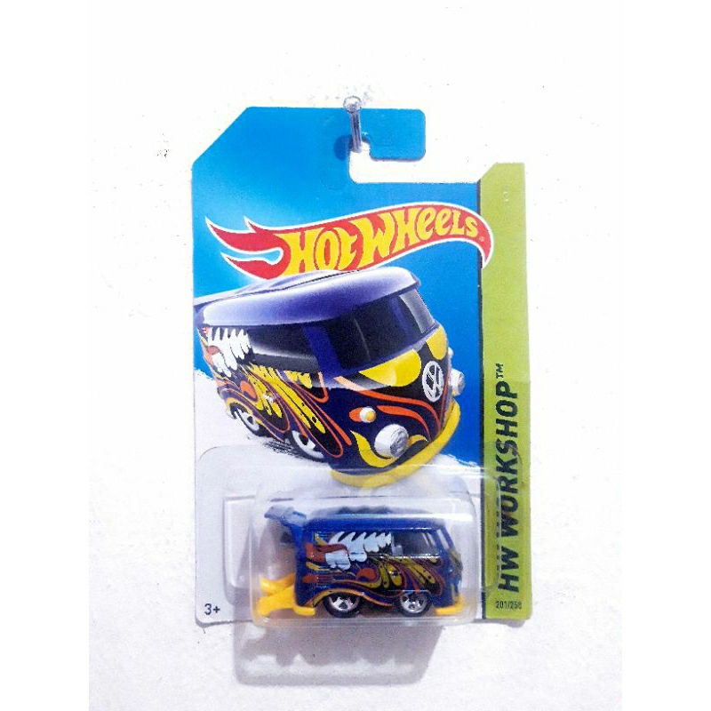 diecast hotwheels volkswagen vw kool kombi biru