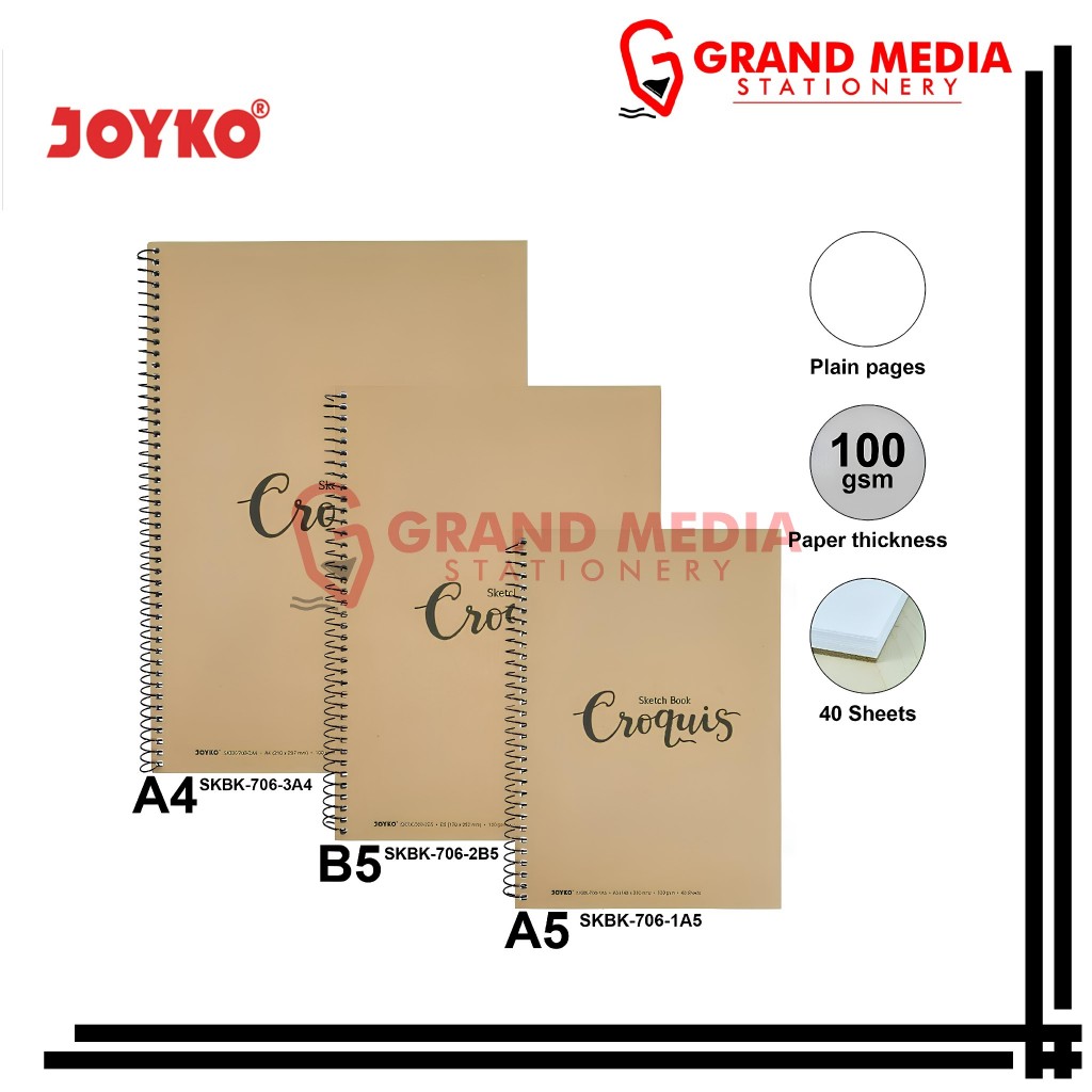 

[GRAND MEDIA] BUKU SKETSA GAMBAR / SKETCH BOOK JOYKO SKBK-706