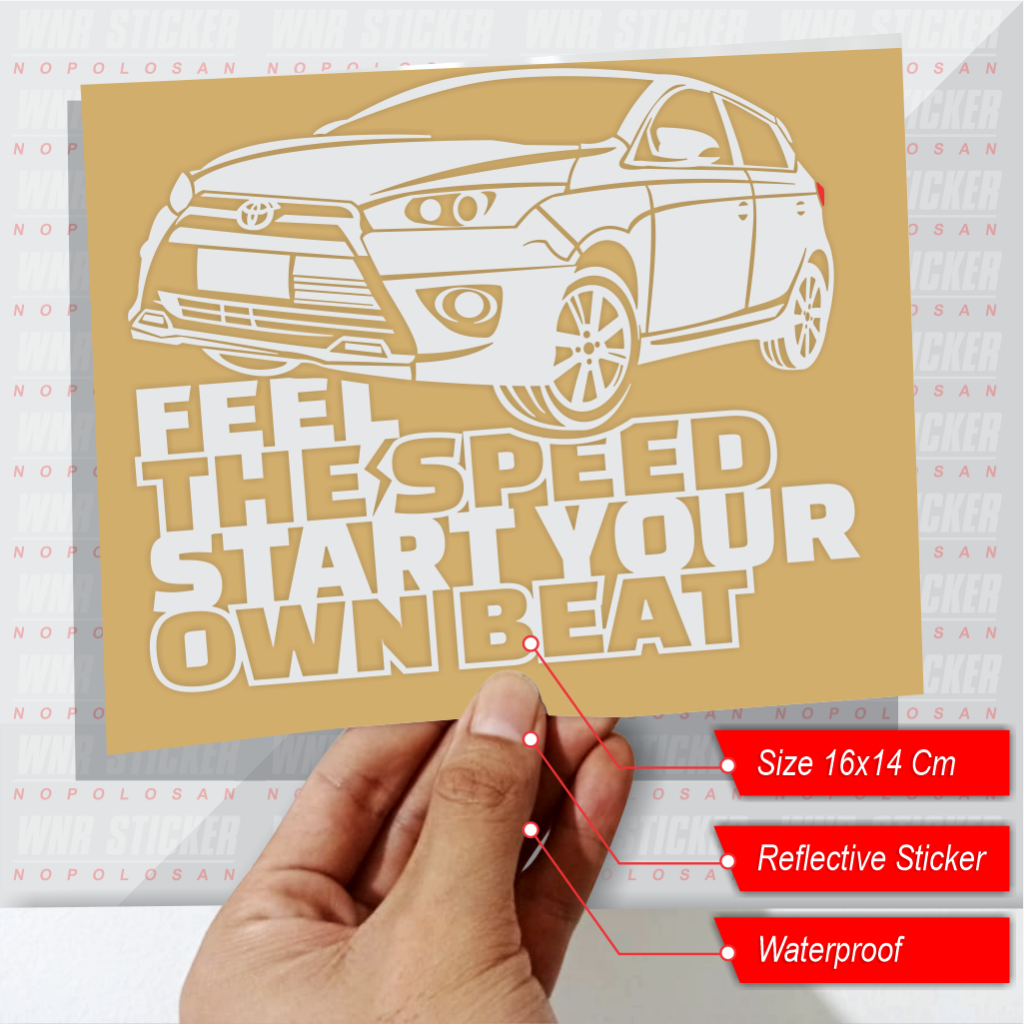 Stiker Variasi Mobil Toyota Yaris lele 2014