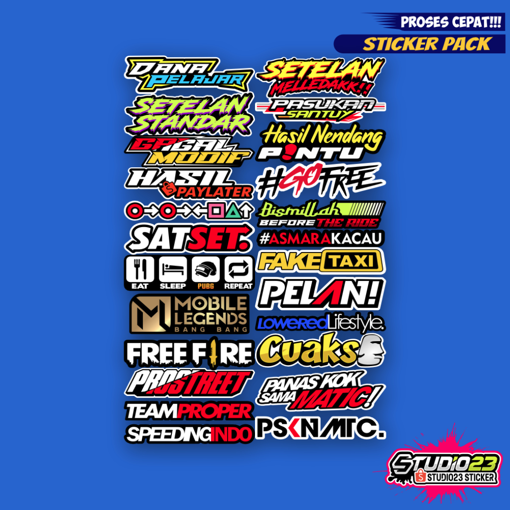 

Stiker pack Kata-kata Viral Aesthetic Printcut Hologram
