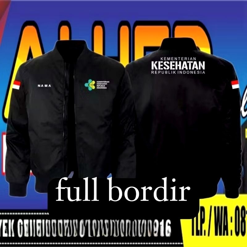 Jaket bordir Kemenkes jaket Kemenkes jaket bomber Kemenkes jaket kerja Kemenkes jaket seragam Kemenk