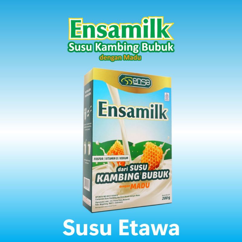 

ENSAMILK SUSU ETAWA MADU ORIGINAL COKLAT SUSU KAMBING BUBUK BPOM HALAL MUI AIZA