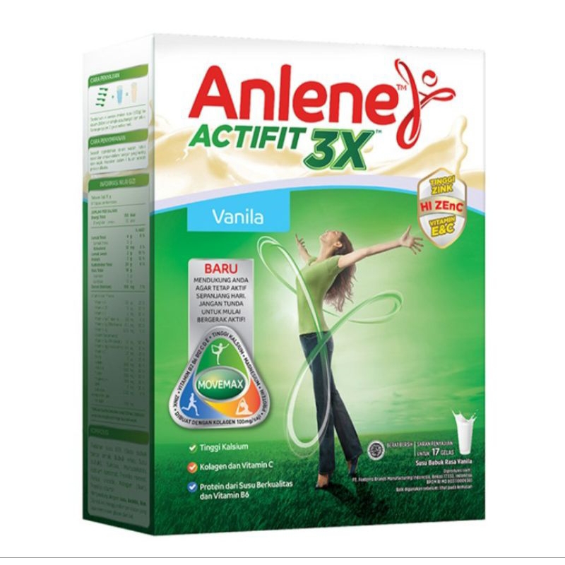 

Anlene Actifit 3X Susu Bubuk Dewasa Vanila 580 g