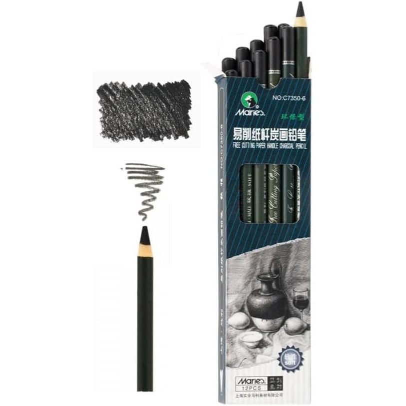 

Maries Paper Handle Charcoal Pencil Type C7350-6 (Soft)
