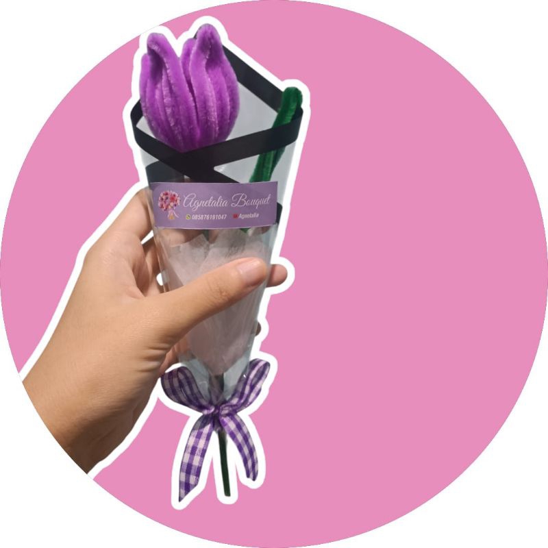 Buket bunga tulip 1 tangkai