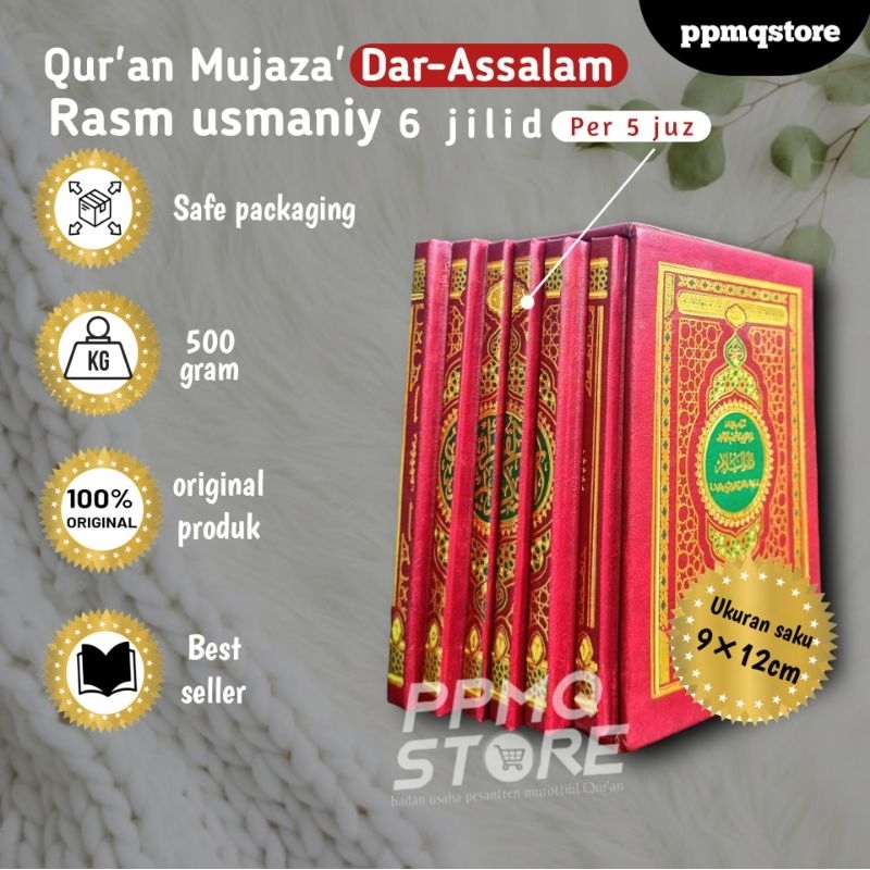 

Al Qur-an Qur'an Quran Mujaza ROSM UTSMANY 6 BUKU 5 JUZ.AN