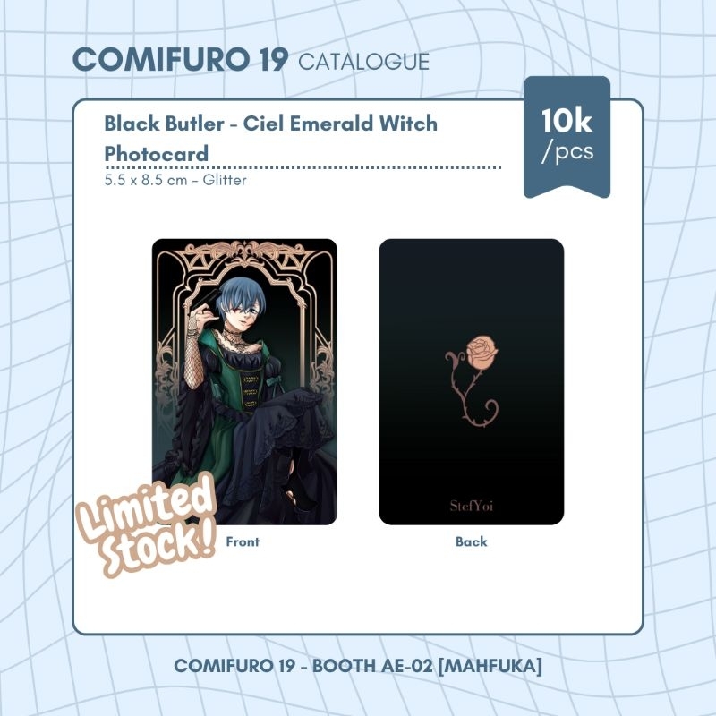 ciel phantomhive black butler photocard