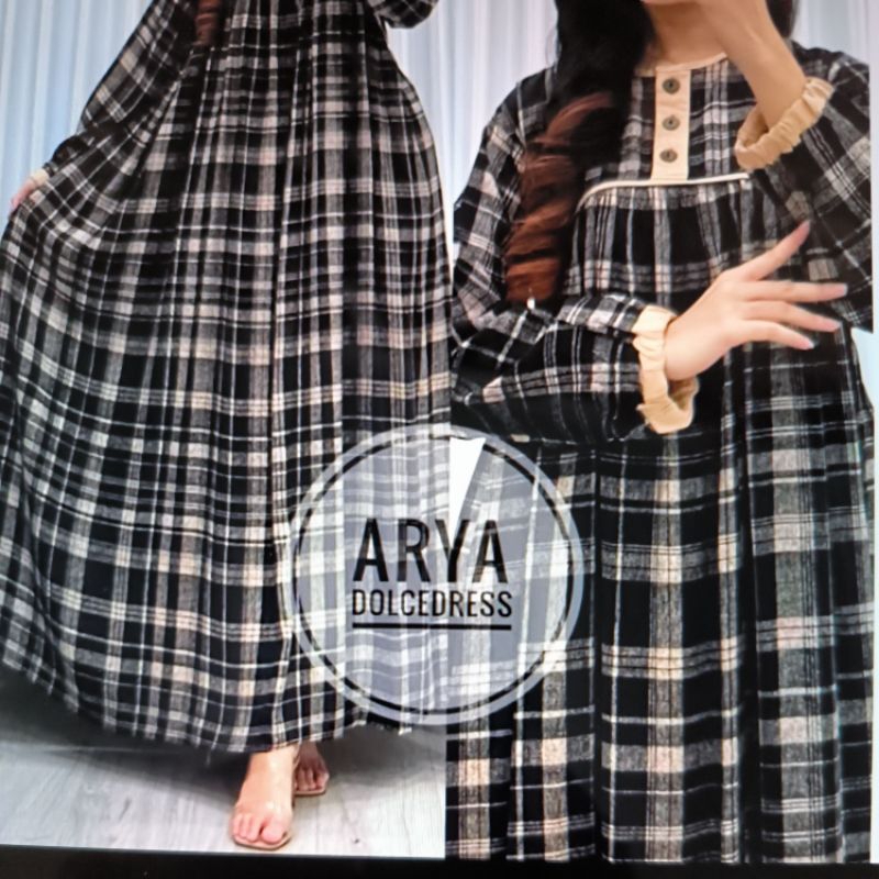 Daster Arab ARYA MOTIF by DOLCE DRESS Gamis Maxi Rayon Viscose ReenaDaily