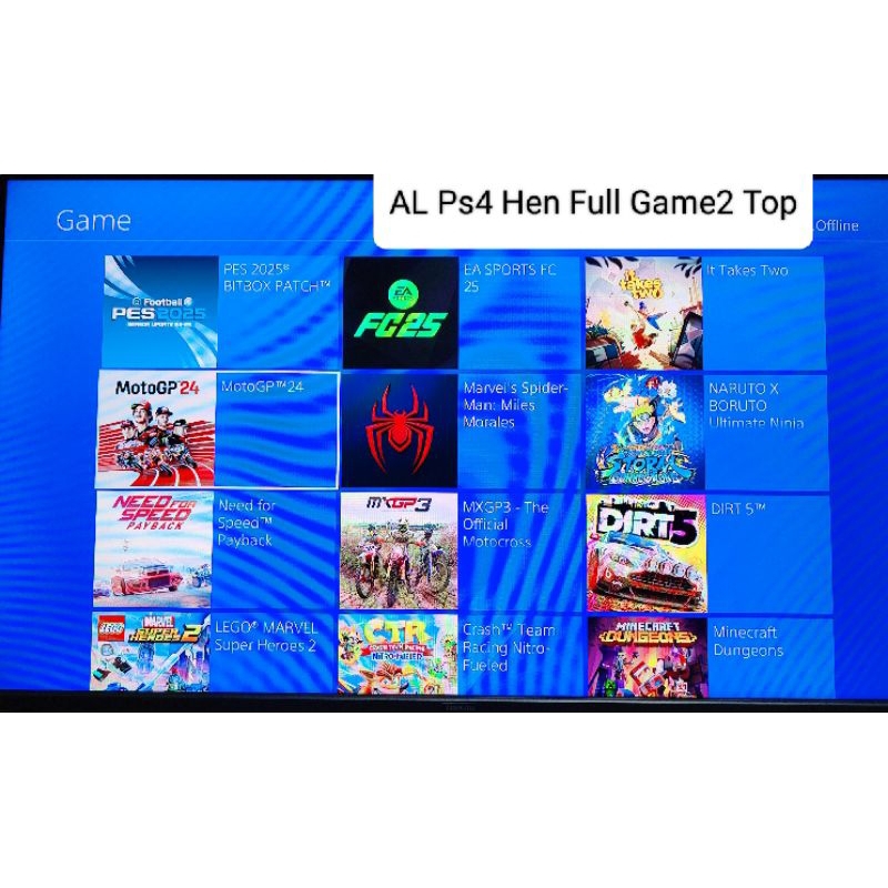 Ps4 HEN full game top lengkap kotak stik dpt 2