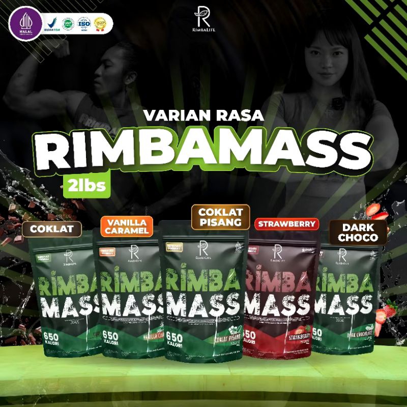 

(DISKON 12.12) RIMBA MASS Varian Rasa Susu Protein 900 Gram 2lbs Rimba Whey