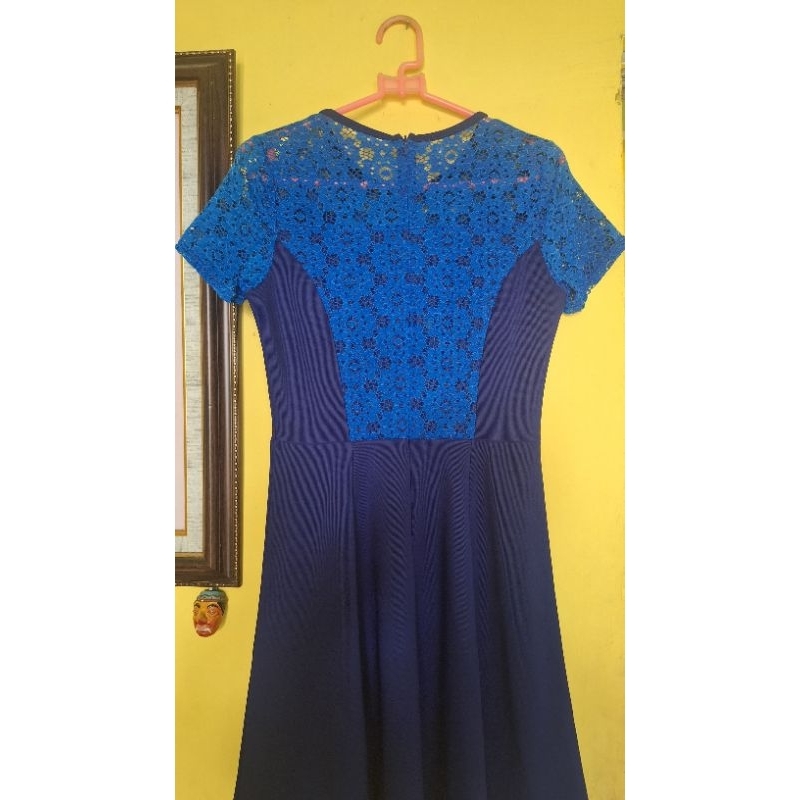 NEGO TIPIS PRELOVED MINI DRESS BIRU NAVY NATAL | DRESS BRUKAT PREMIUM