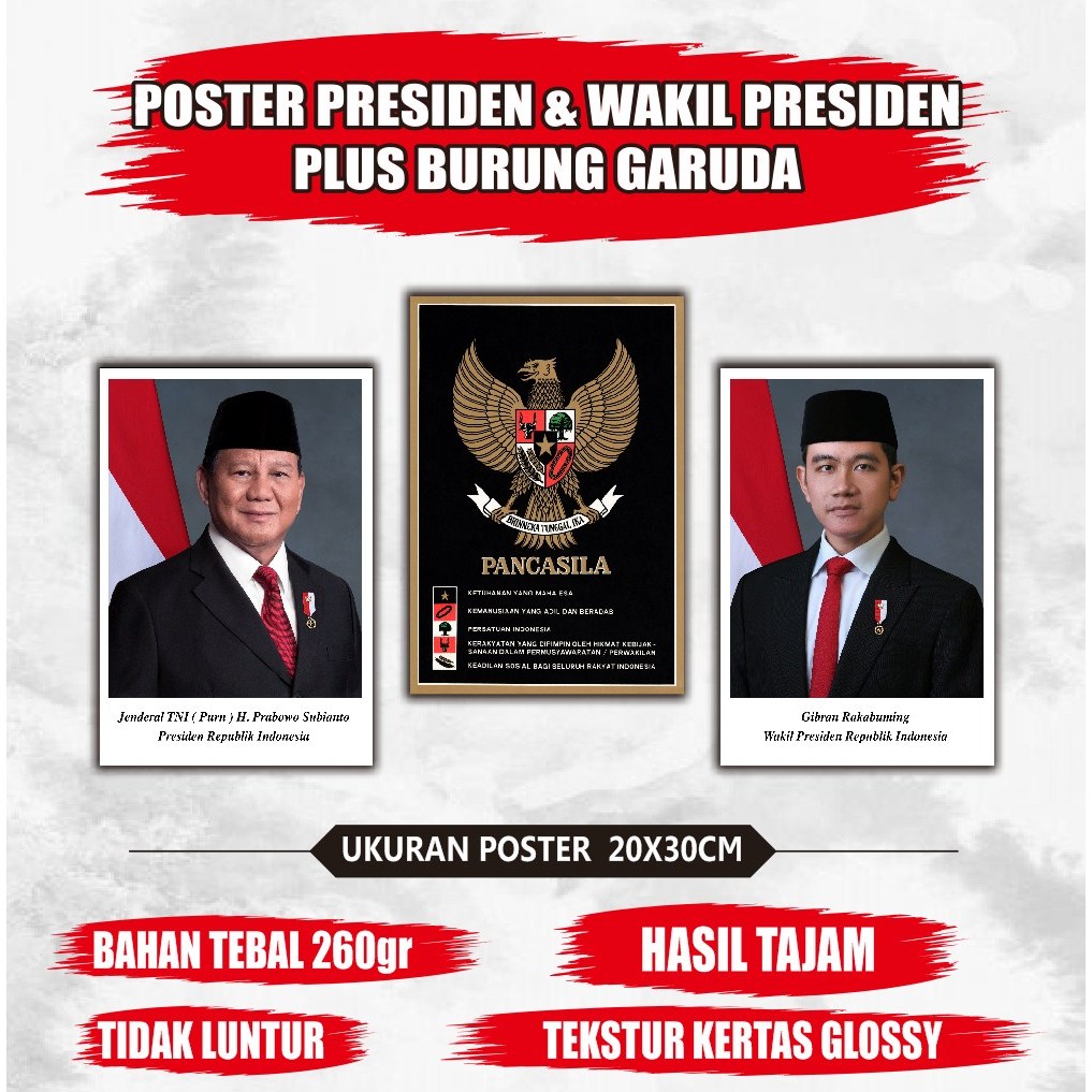 Poster presiden dan wakil presiden - paket poster presiden dan wakil presiden