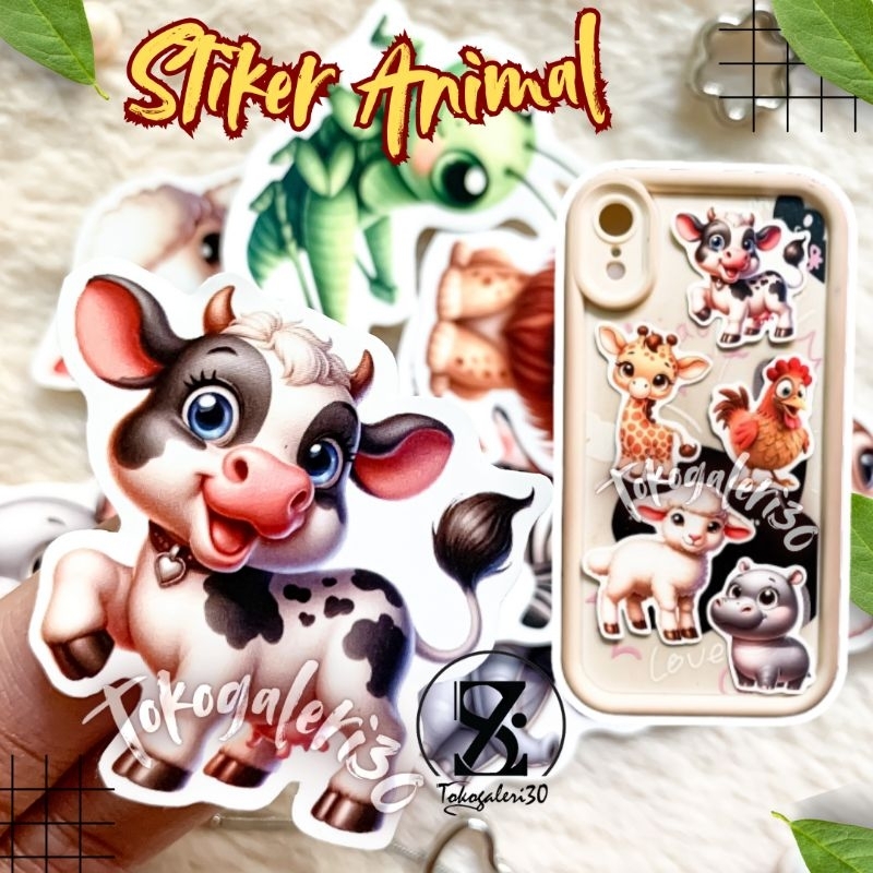 

15 PCS Stiker Animal Stiker waterproof Stiker Hewan Darat untuk binder Laptop Tumbrl