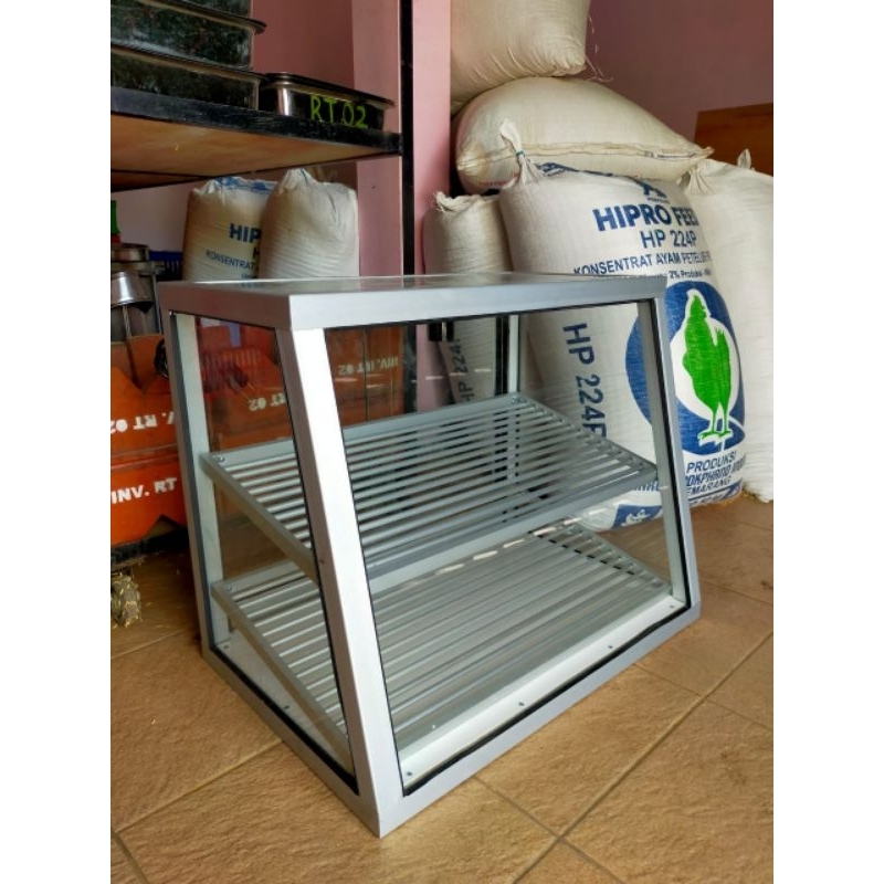 KHUSUS JOGJA. Etalase ayam goreng 50cm,60cm,75cm etalase gorengan sayur nasi rokok sosis bakso warte