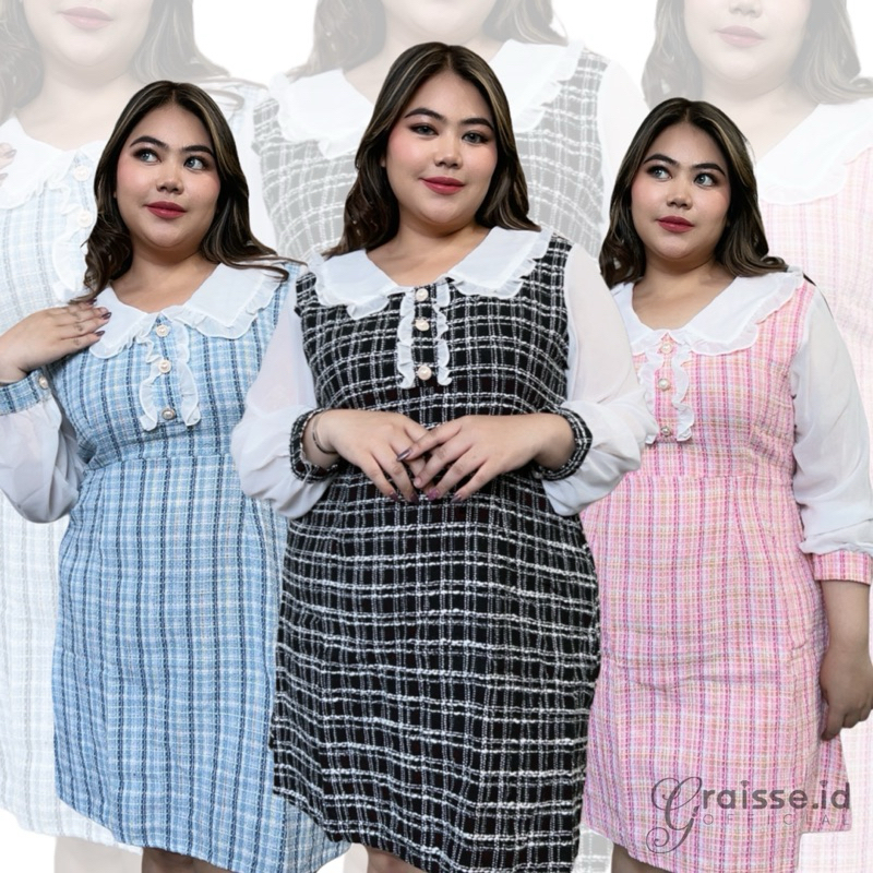 GEBBY BKK Bigsize Dress Tweed | Dress Jumbo Tweed