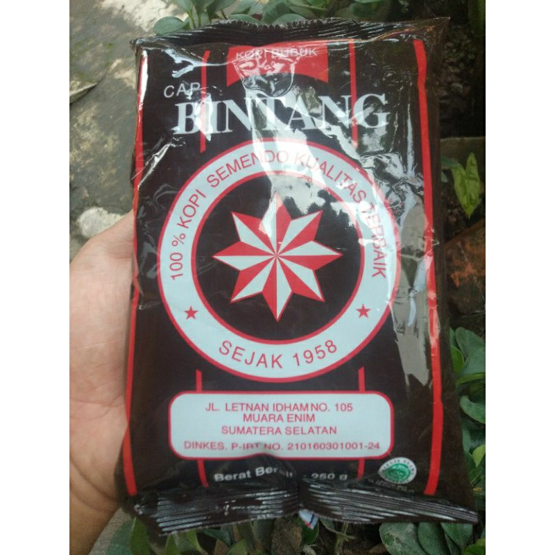 

Kopi Bubuk Cap Bintang Asli Semendo Kemasan 250 Gram