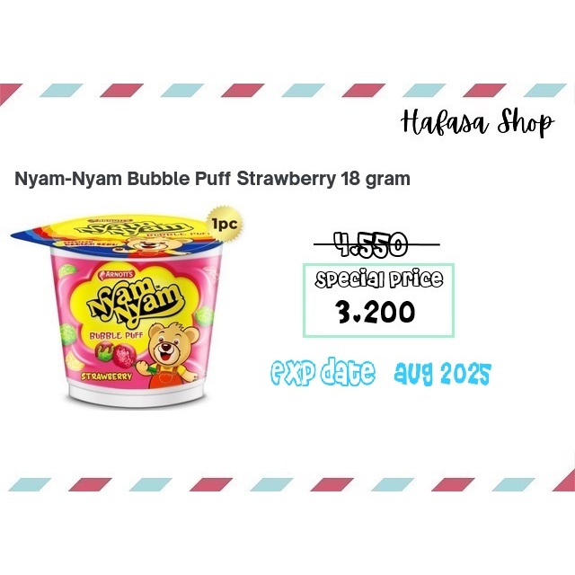 

Nyam Nyam Bubble Puff Strawberry 18 gram