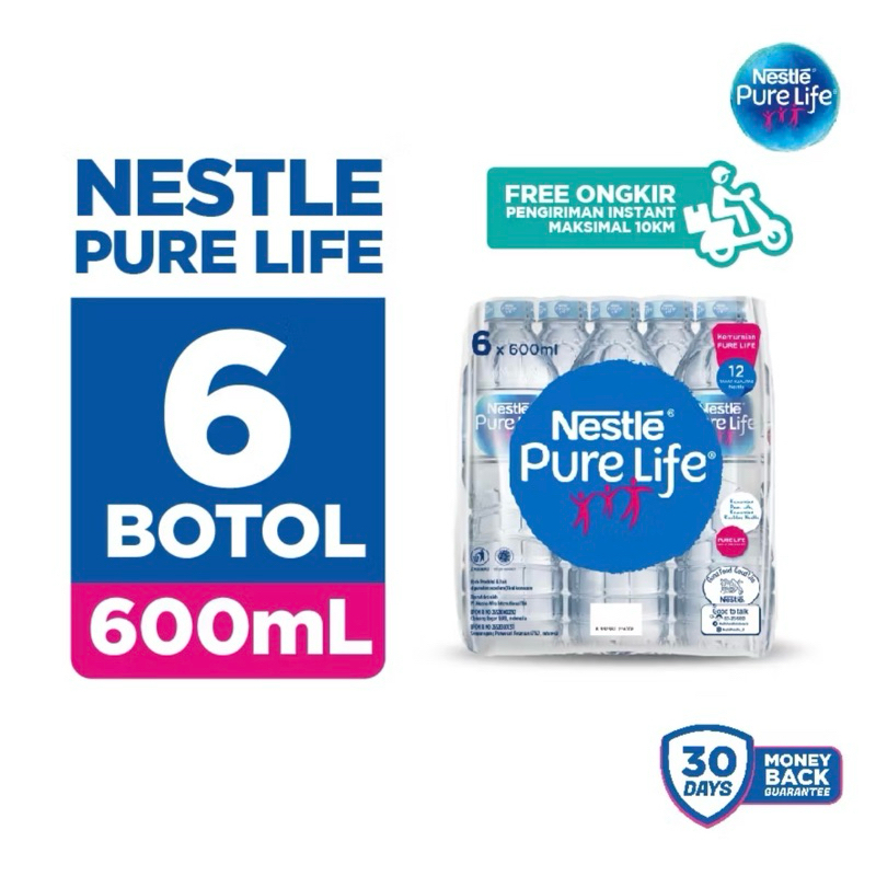 

Nesle Pure Life 600 ml 1 paket 6 pcs
