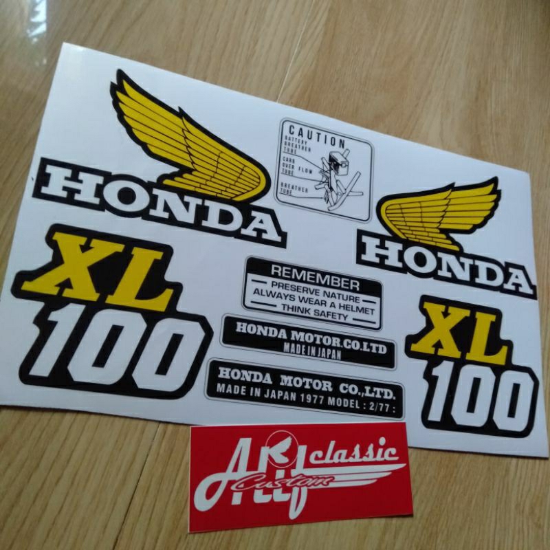 sticker set honda xl100 new
