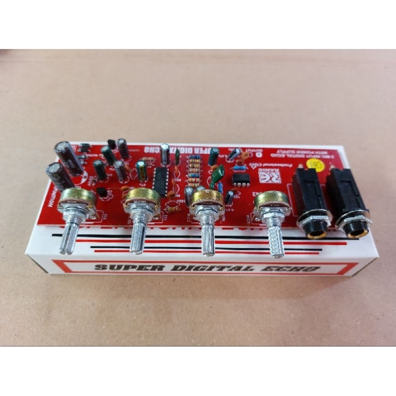 Kit Echo Delay 2 Mic Plus Regulator Soket mic