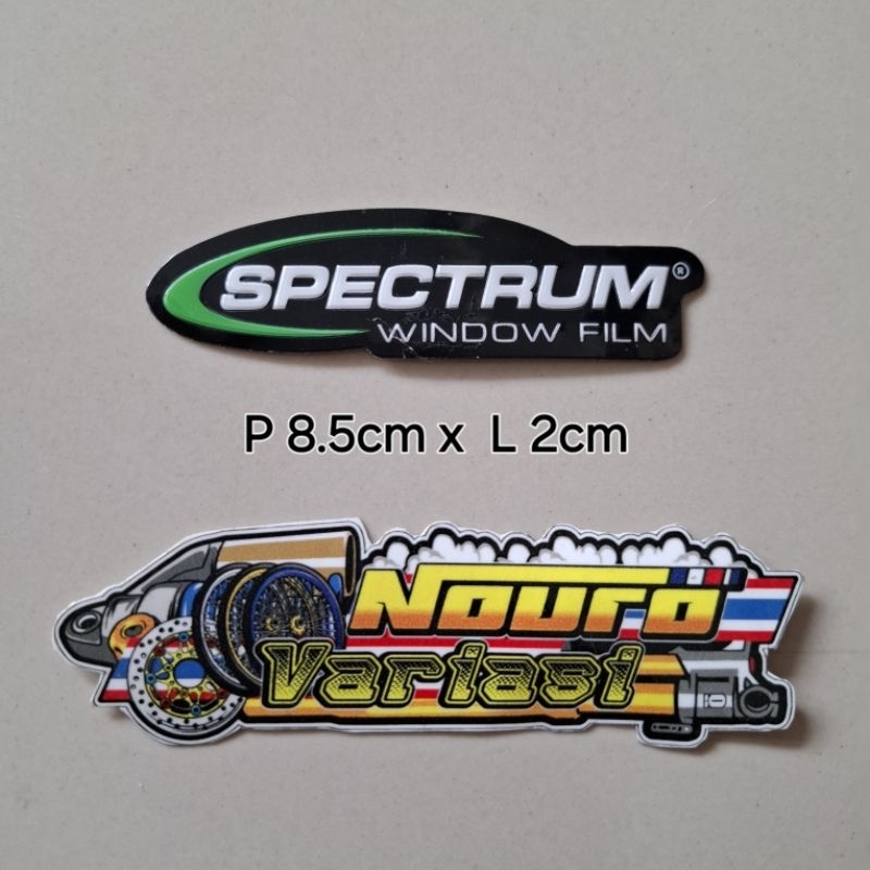 Stiker SPECTRUM Window film kaca film emblem embos timbul