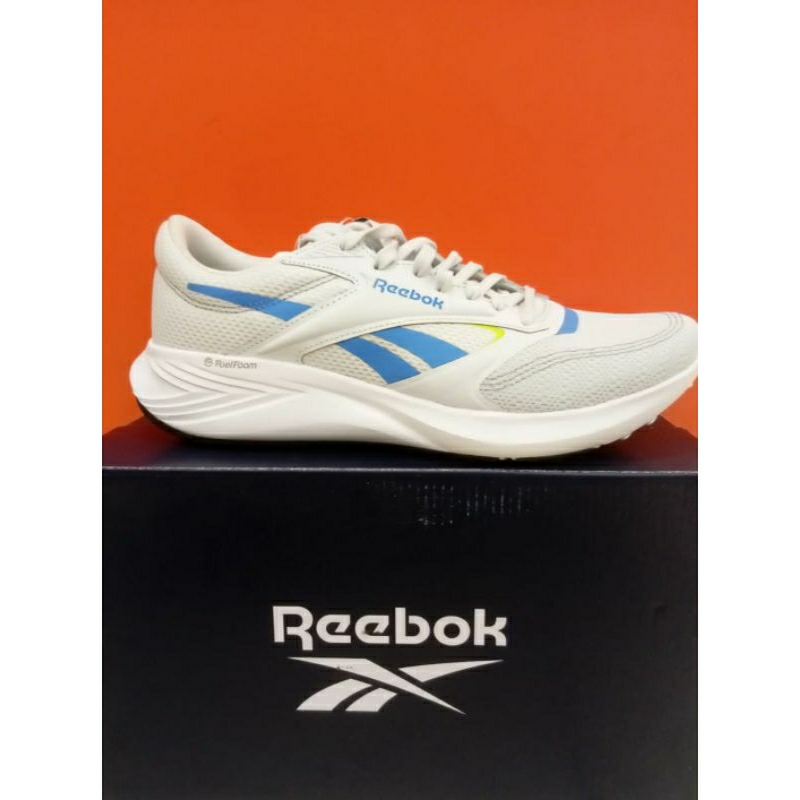 Running pria reebok white blue-original