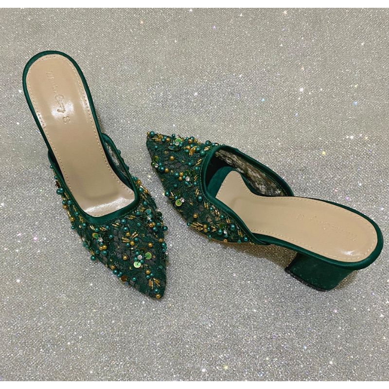 MEIRA HIJAU BOTOL WEDDING SHOES SEPATU NIKAH SEPATU PESTA