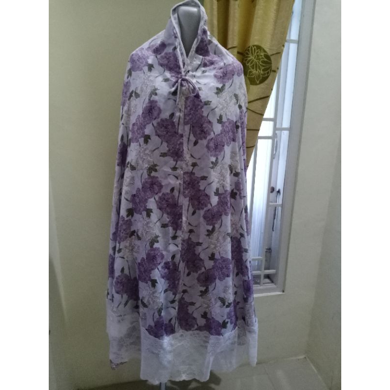 mukena armani silk renda