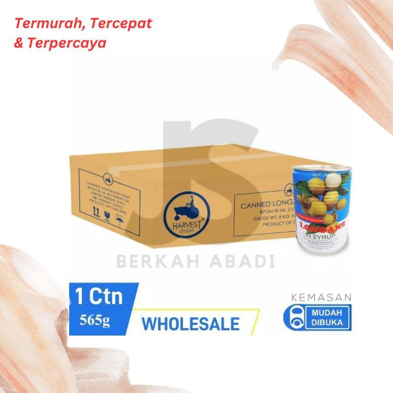 

Harves Delight Longan In Syrup Buah Longan / Kelengkeng Kemasan Kaleng Harvest Delight Segar 1 Dus isi 12 Kaleng