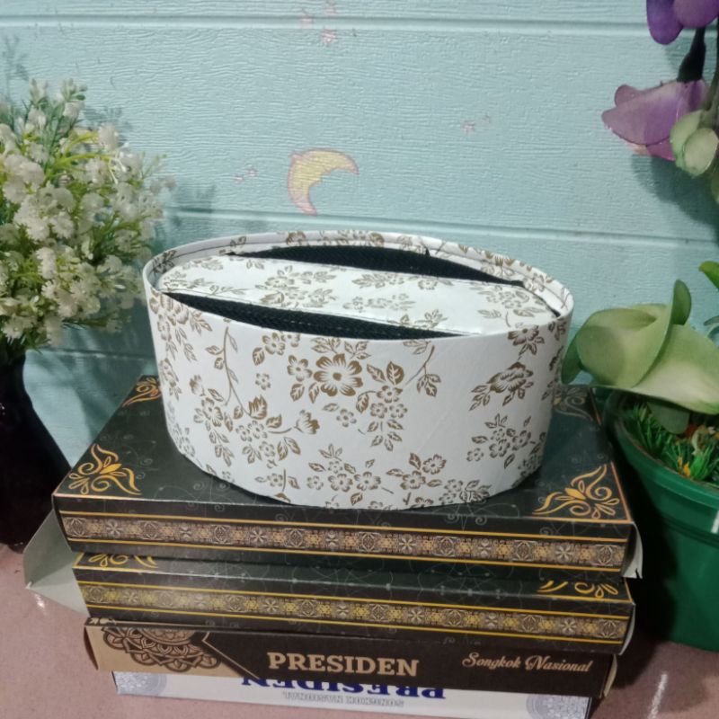 Peci Songkok Sufi/ Peci Cina Motif Bunga Terbaru Pria Dewasa