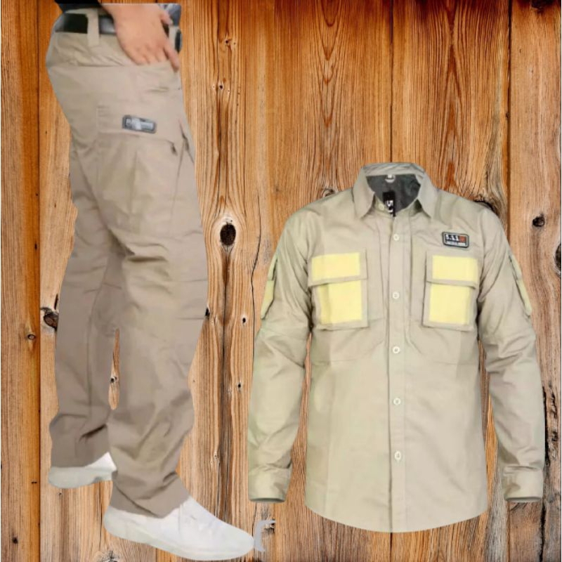 SATU SET SETELAN KEMEJA 511 LENGAN PANJANG DAN CELANA TACTICAL BLACKHAWK/SETELAN KEMEJA LAPANGAN/SET