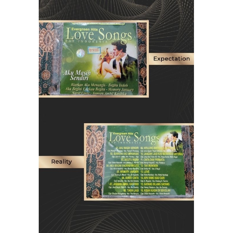 CD audio Evergreen love song pop Indonesia
