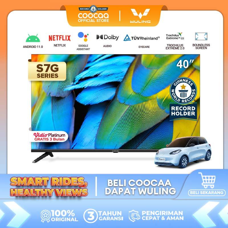 COOCAA 40 inch Smart TV - Digital TV - Android 11 - Netflix/Youtube - Google Assistant - Dolby Audio