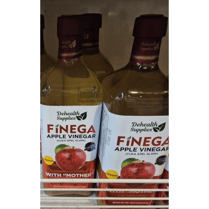 

Dehealth Supplies FINEGA Apple Vinegar Cuka Apel Alami 1000ml - HK
