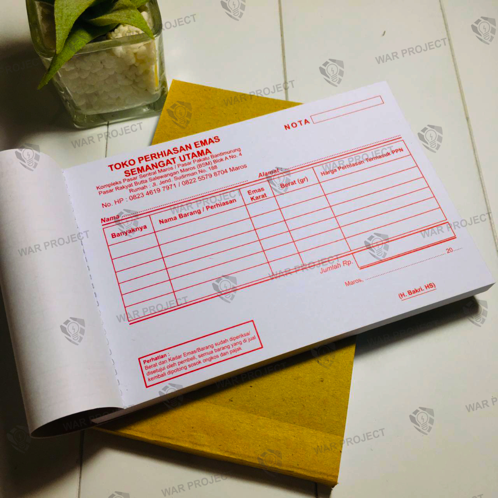 

Buku Nota 1 ply Costum