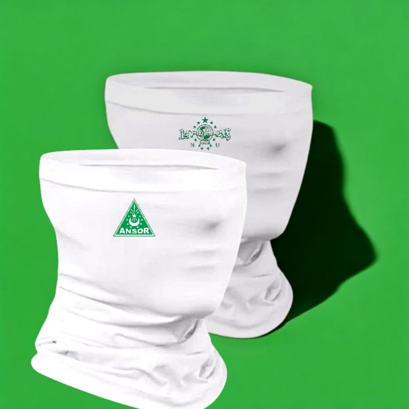 Baff Buff Masker Putih Serbaguna Ansor Baff Masker NU