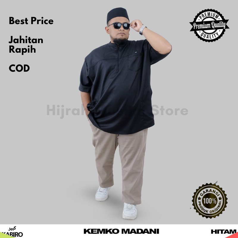 Baju koko jumbo lengan pendek 4xl 5xl 6xl Kemko madani kabiro kemeja koko bigsize jumbo