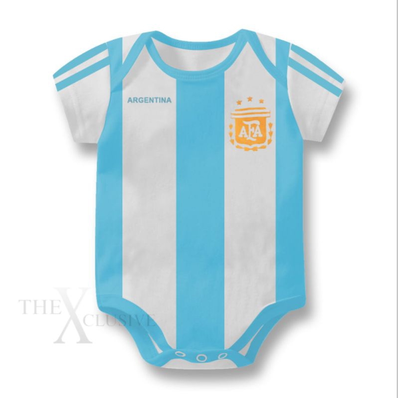 JUMPER BOLA BAYI 0-12 BULAN / BAJU JERSEY ARGENTINA BAYI LAKI / PAKAIAN BAYI LUCU / BAYAR DITEMPAT