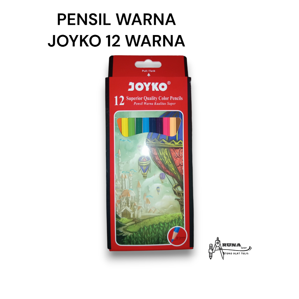 

PENSIL WARNA JOYKO ASLI 12 WARNA GROSIR MURAH