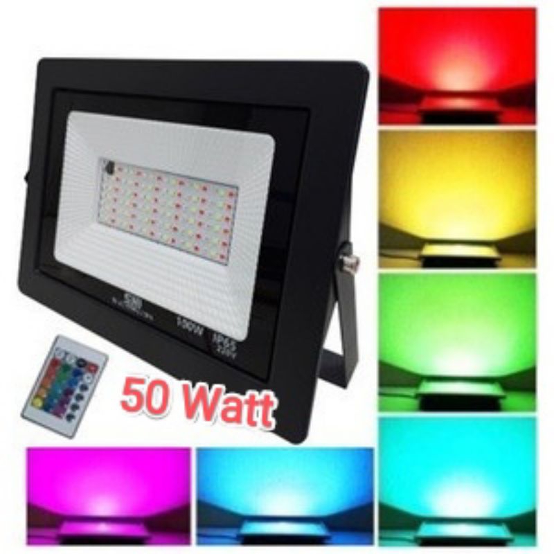 Lampu Sorot / Kap Sorot RGB Semny 50 Watt Warna Warni