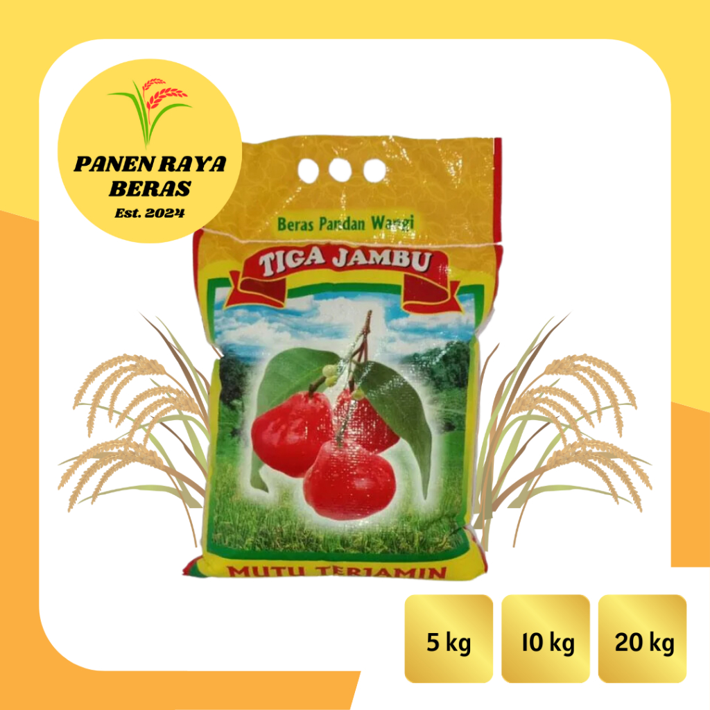 

Beras Pandan Wangi Cap Tiga Jambu 5kg 10kg 20kg