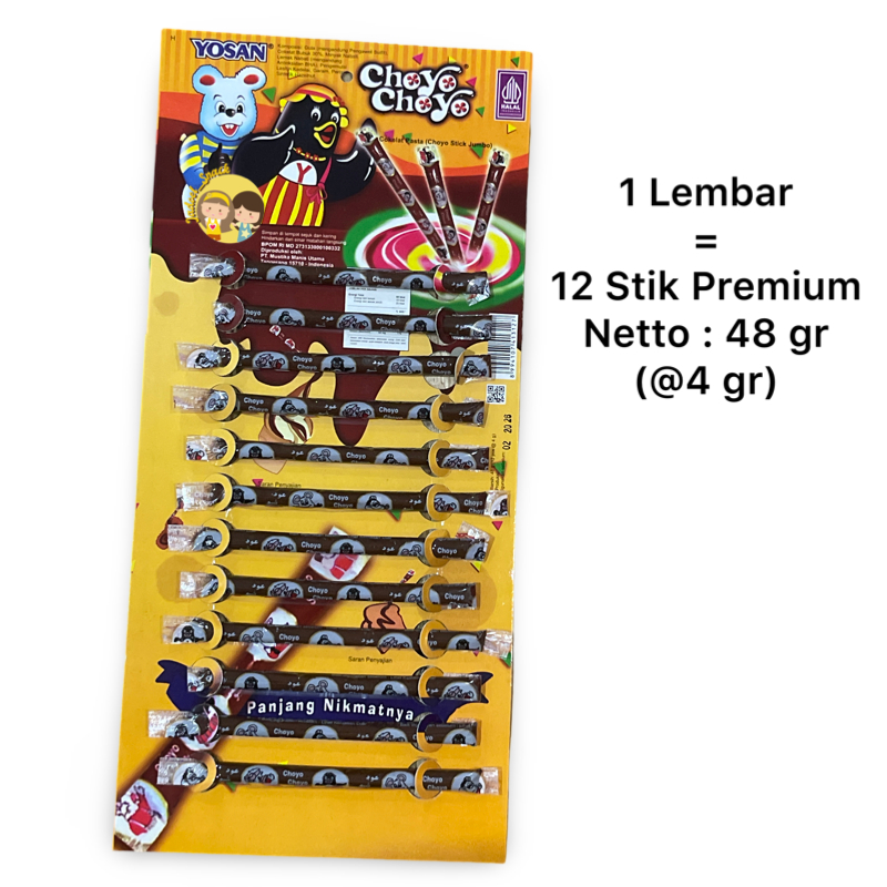 

Choyo Stick Premium 12 X 4 Gr Rasa Cokelat Premium by Jadoel_Snack