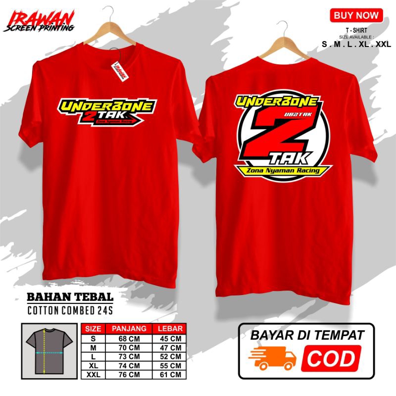 KAOS 2 TAK UNDERBONE / KAOS PRIA WANITA / T-SHIRT / DISTRO / KATUN / DEWASA / COMBED / SABLON / BAJU