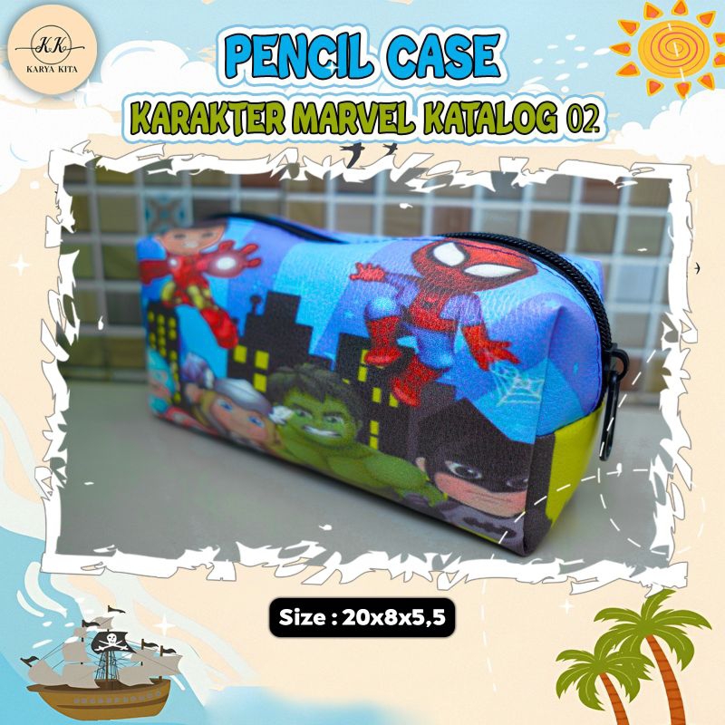 

Kotak Pensil Tahan Percikan, Tempat Pensil Motif Karakter Marvel Kode 02