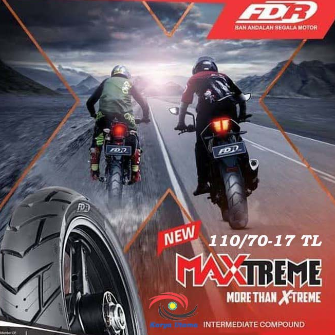 Ban Luar Federal FDR 110/70-17 110/70 Ring 17 Tubeless Tubles Maxtreme