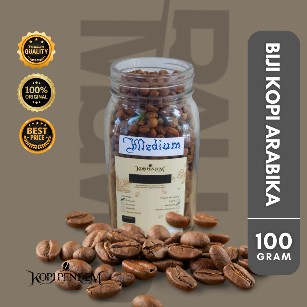 

Biji kopi Arabika 100 gram kopi pendem dampit 100 gr