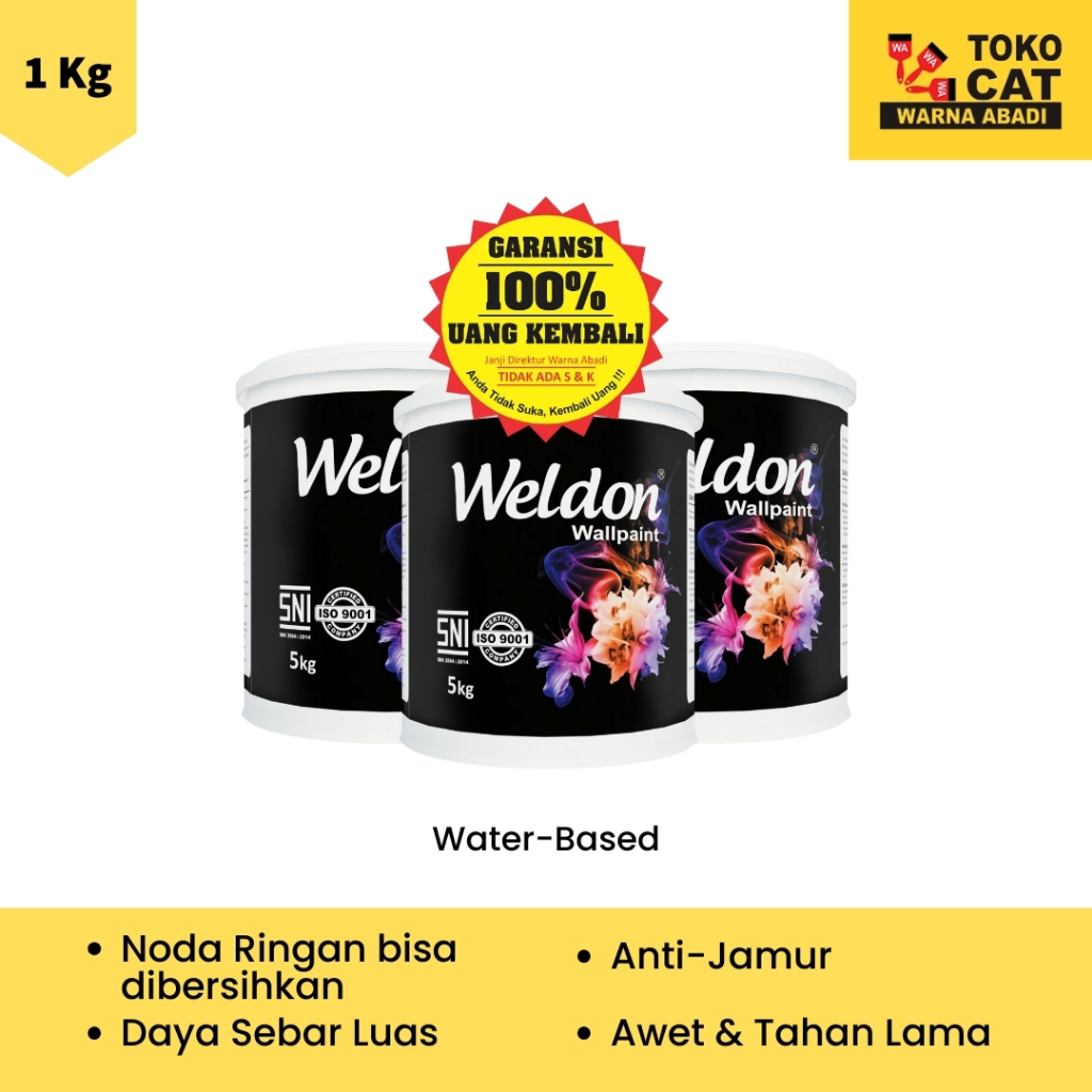 CAT TEMBOK WELDON 1 KG - KHUSUS INTERIOR